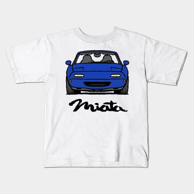 MX5 Miata NA Blue Kids T-Shirt by Woreth